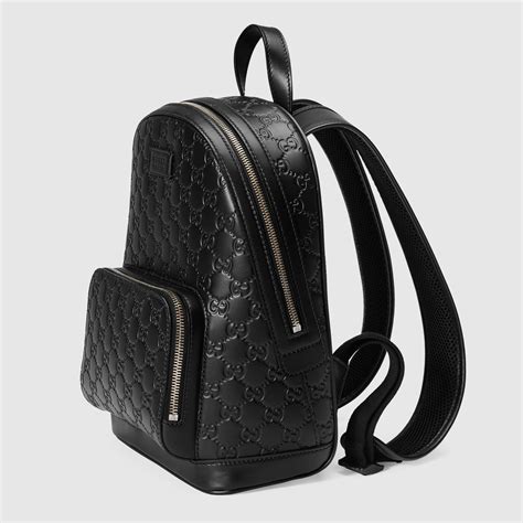 gucci backpack black leather|gucci backpack price.